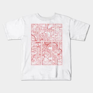 Dresden, Germany City Map Typography - Oriental Kids T-Shirt